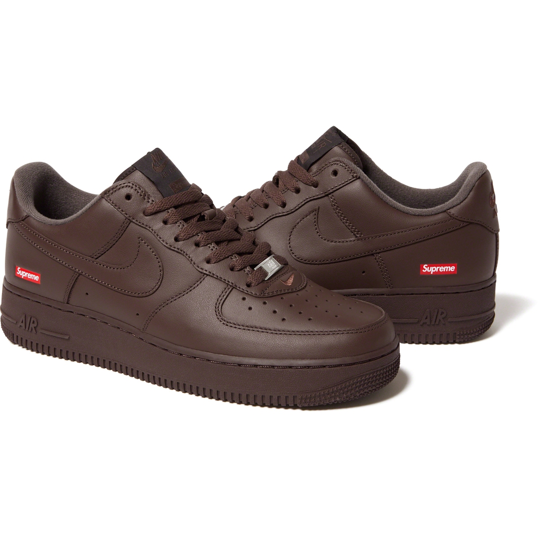 Details on Supreme Nike Air Force 1 Low Brown from fall winter
                                                    2023 (Price is $118)