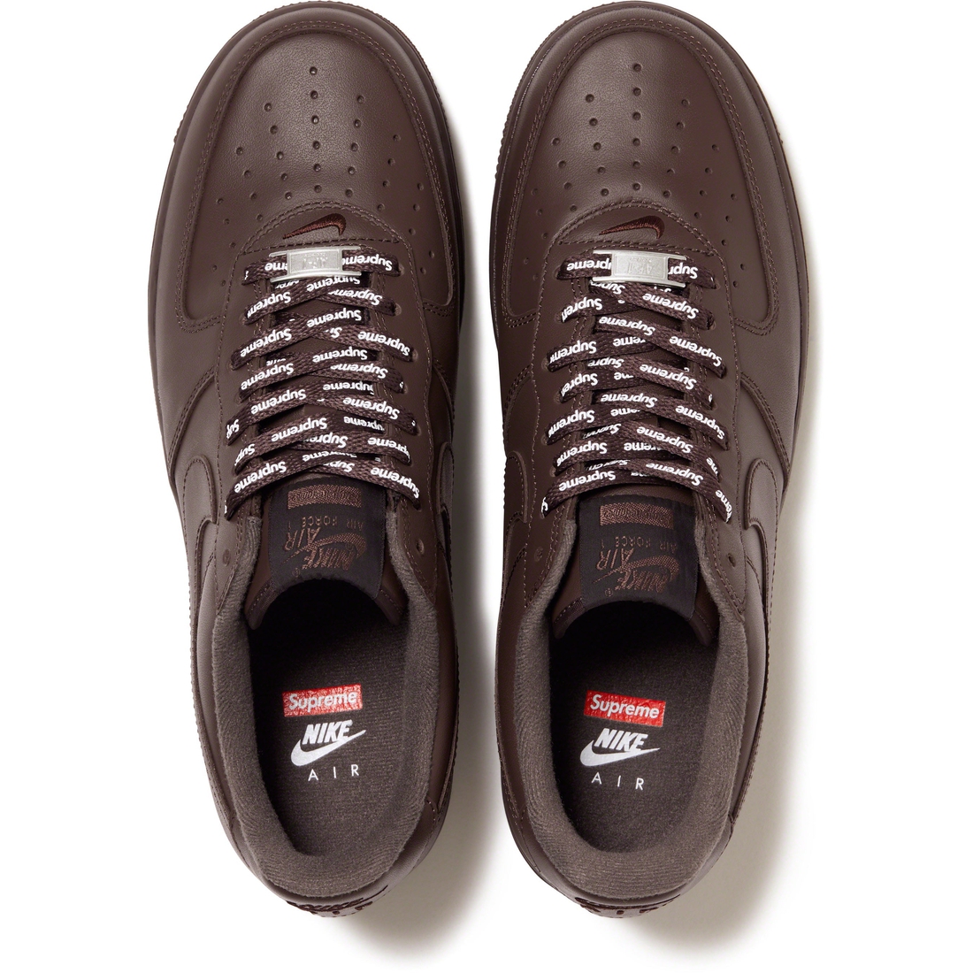 Details on Supreme Nike Air Force 1 Low Brown from fall winter
                                                    2023 (Price is $118)