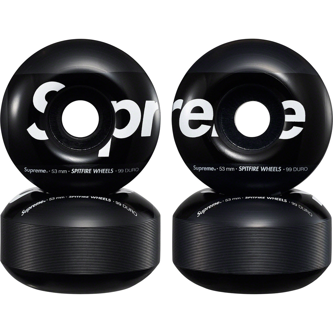 Details on Supreme Spitfire Shop Wheels (Set of 4) Black - 53mm from fall winter
                                                    2023 (Price is $36)