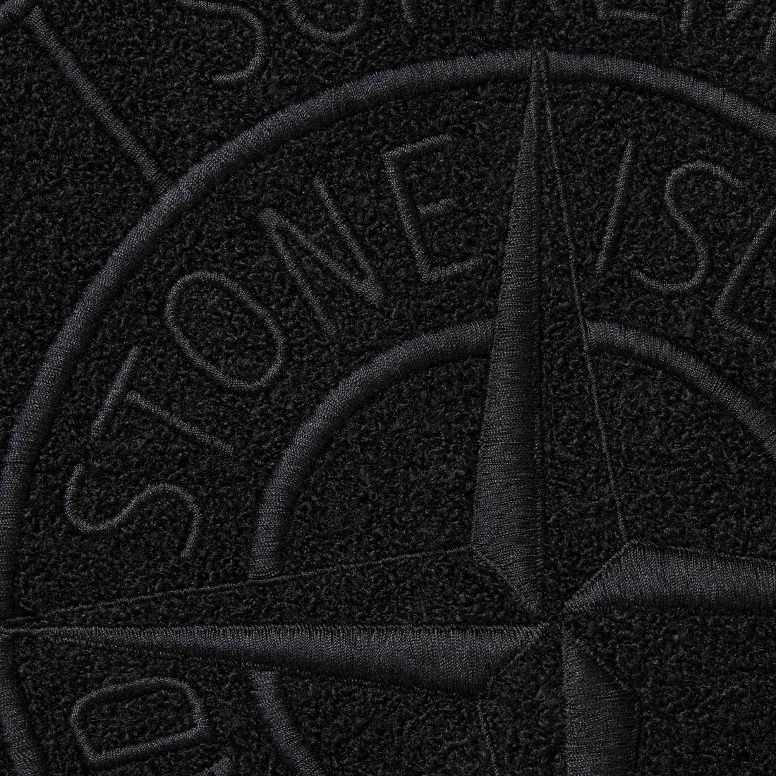 Details on Supreme Stone Island Bouclé Cardigan Black from fall winter
                                                    2023 (Price is $498)