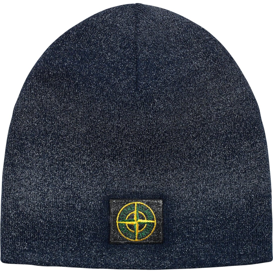 Details on Supreme Stone Island Reflective Beanie Navy from fall winter
                                                    2023 (Price is $178)