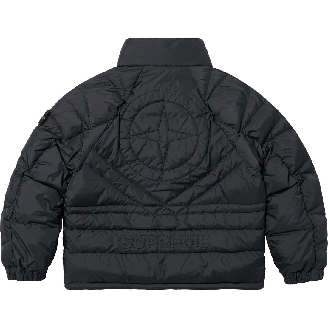 Supreme Stone Island Reversible Down Puffer Jacket Black Men's