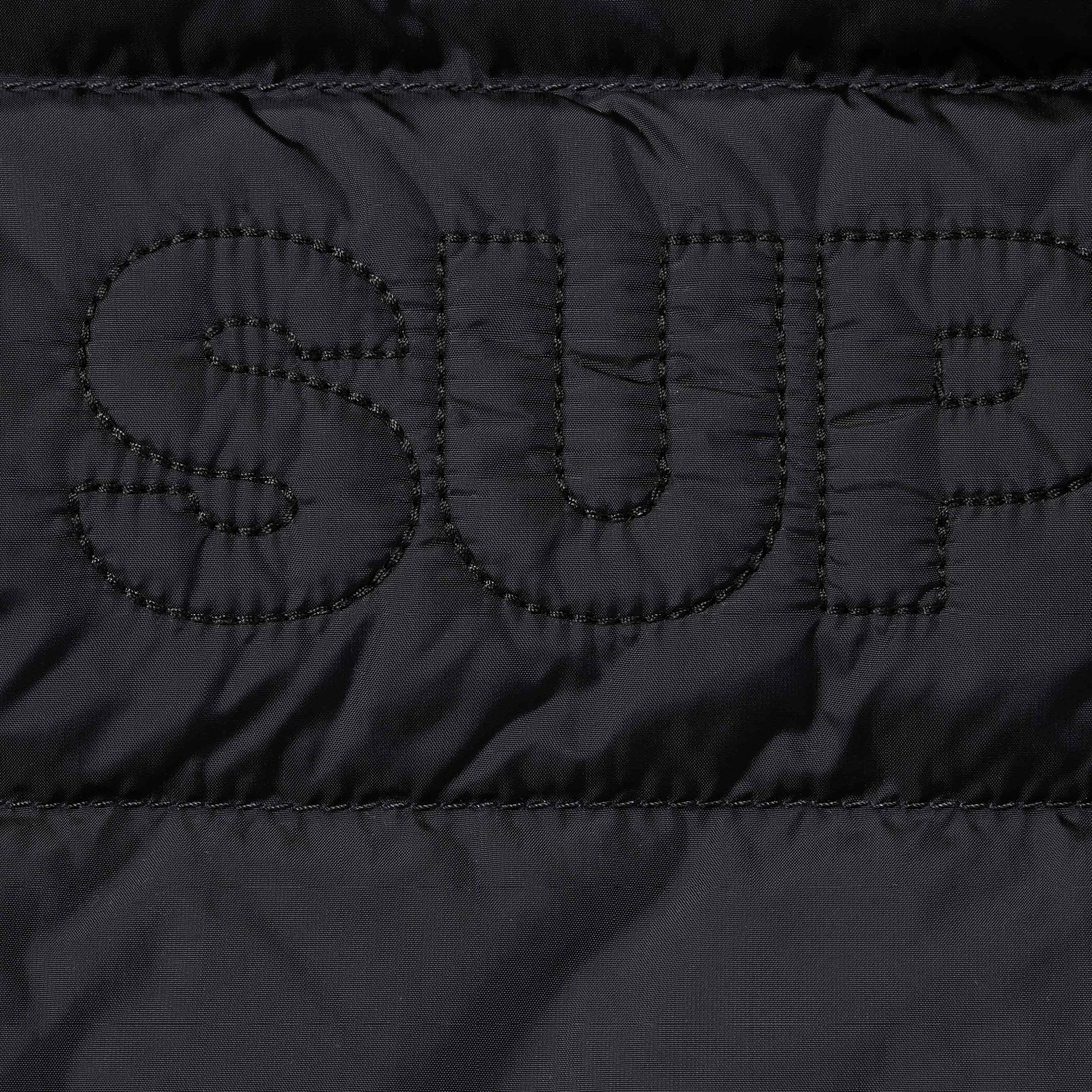 Details on Supreme Stone Island Reversible Down Puffer Jacket Black from fall winter
                                                    2023 (Price is $998)