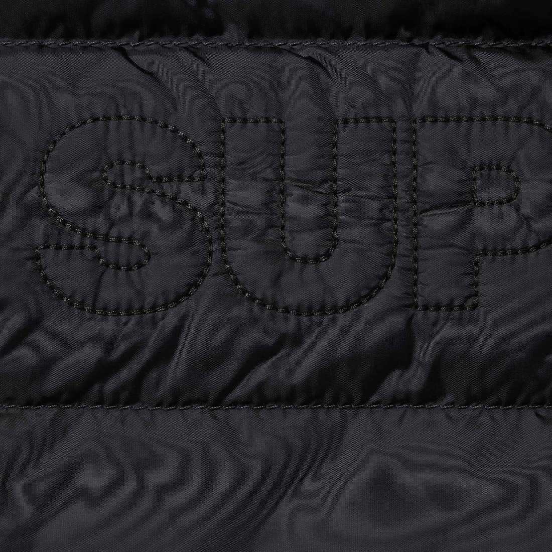 Details on Supreme Stone Island Reversible Down Puffer Jacket Black from fall winter
                                                    2023 (Price is $998)