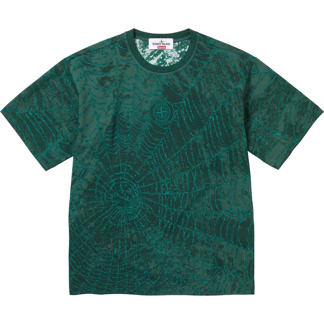 Details on Supreme Stone Island S S Top Dark Green from fall winter
                                                    2023 (Price is $168)