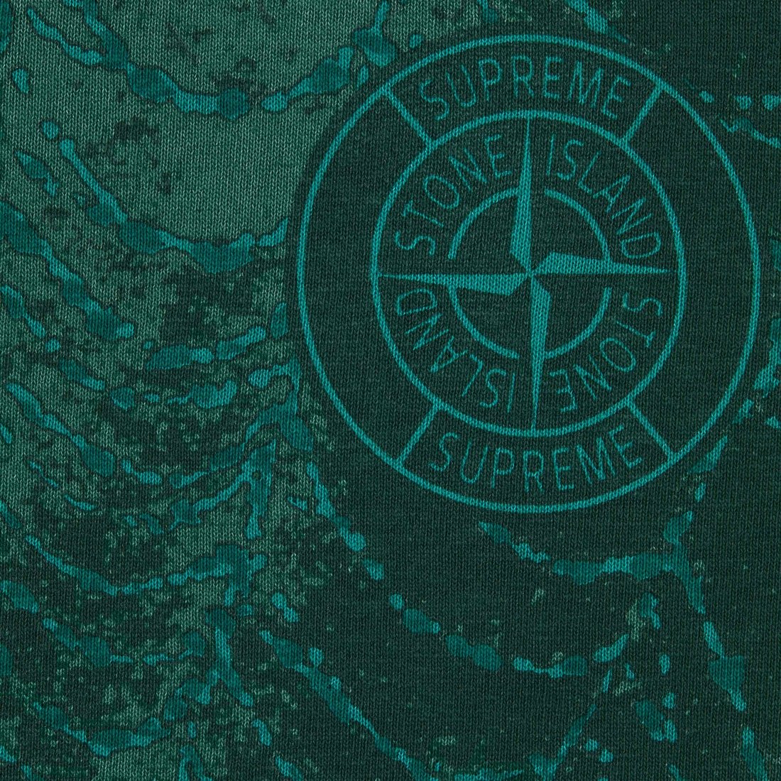 Details on Supreme Stone Island S S Top Dark Green from fall winter
                                                    2023 (Price is $168)