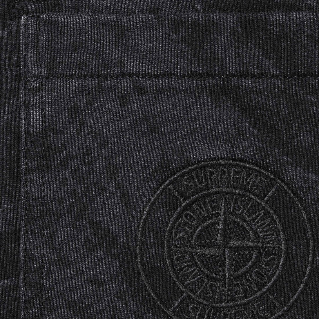 Details on Supreme Stone Island Sweatpant Black from fall winter
                                                    2023 (Price is $298)