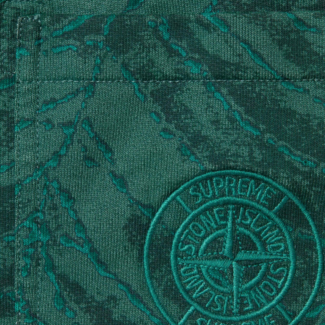 Details on Supreme Stone Island Sweatpant Dark Green from fall winter
                                                    2023 (Price is $298)