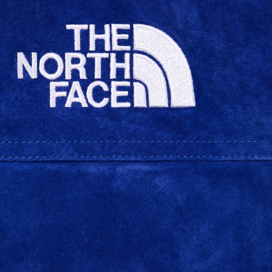 Details on Supreme The North Face Suede 600-Fill Down Parka Blue from fall winter
                                                    2023 (Price is $1298)