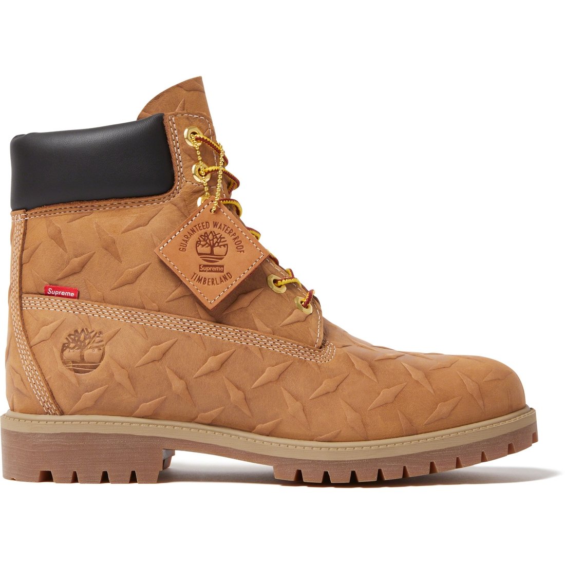 Details on Supreme Timberland Diamond Plate 6" Premium Waterproof Boot Wheat from fall winter
                                                    2023 (Price is $248)