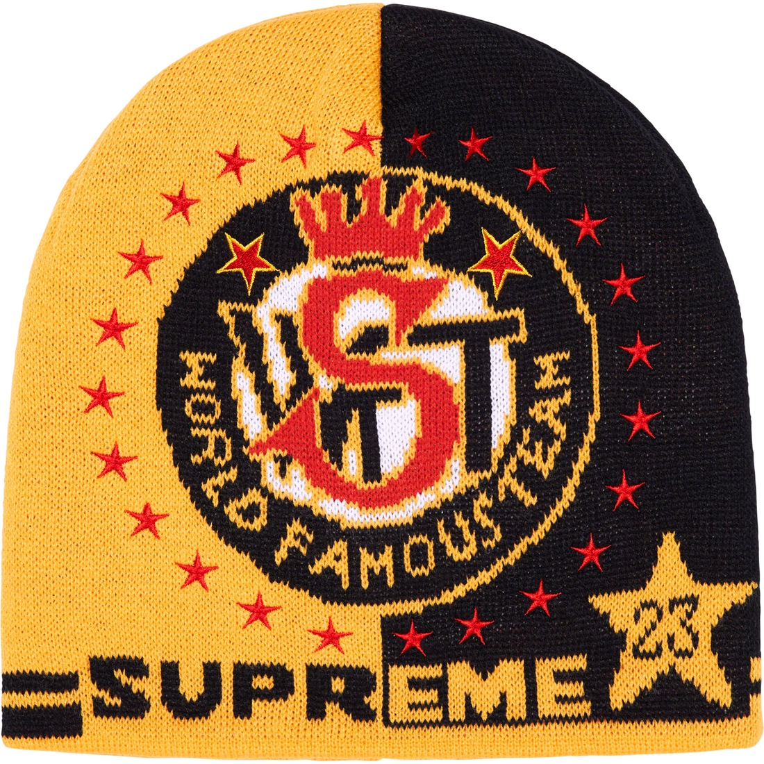 Details on Supreme Umbro Beanie Black from fall winter
                                                    2023 (Price is $40)