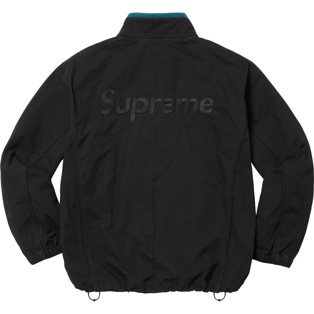 Details on Supreme Umbro Cotton Ripstop Track Jacket Black from fall winter
                                                    2023 (Price is $188)