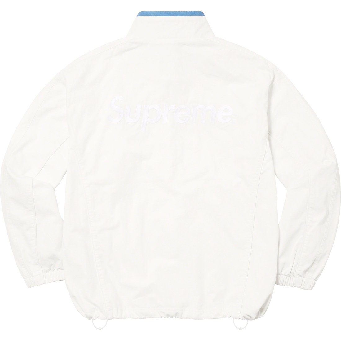 Details on Supreme Umbro Cotton Ripstop Track Jacket White from fall winter
                                                    2023 (Price is $188)