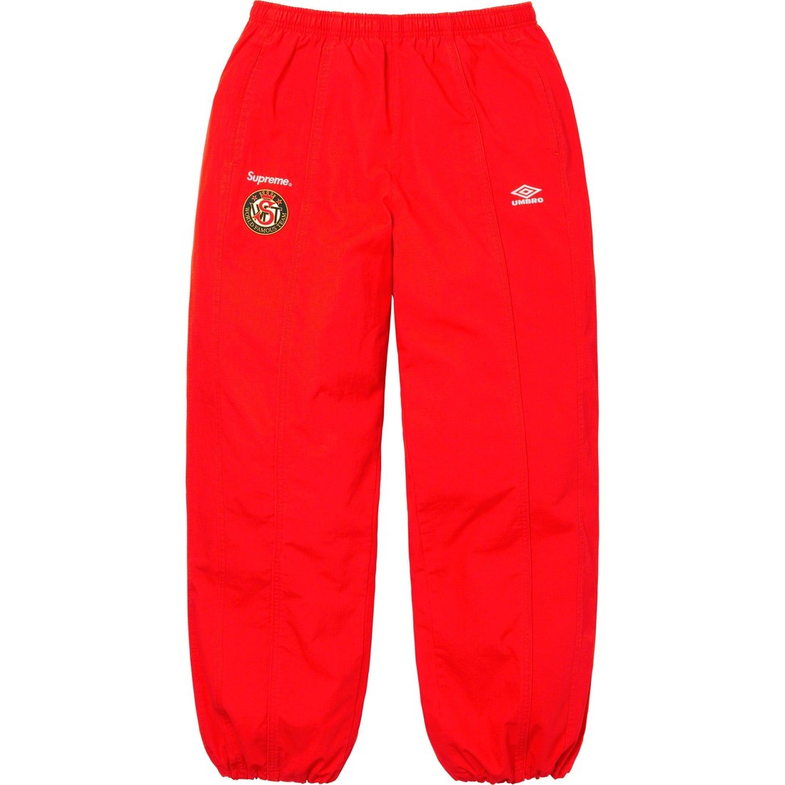 Details on Supreme Umbro Cotton Ripstop Track Pant Red from fall winter
                                                    2023 (Price is $158)