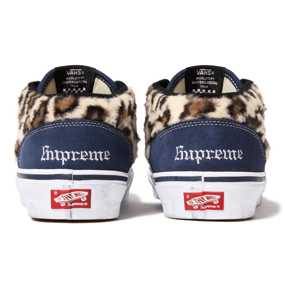 Details on Supreme Vans Leopard Half Cab Navy from fall winter
                                                    2023 (Price is $110)