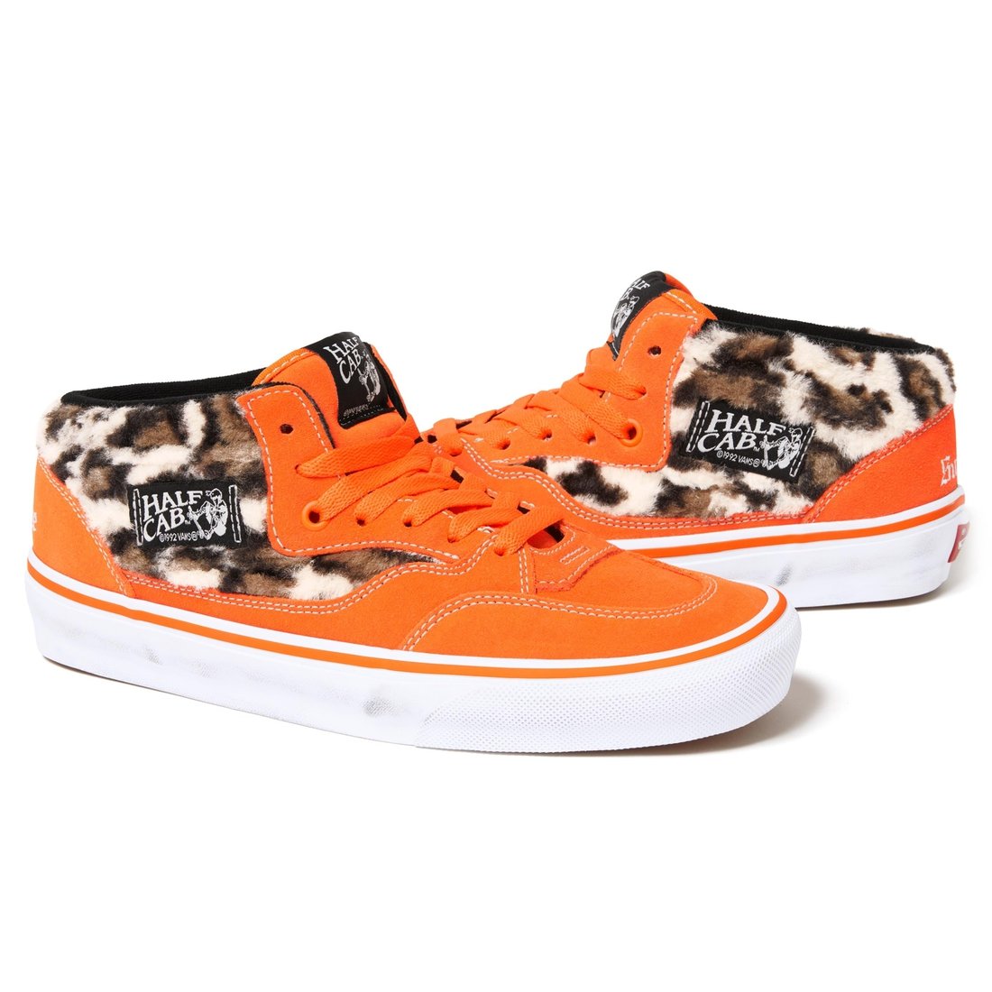 Details on Supreme Vans Leopard Half Cab Orange from fall winter
                                                    2023 (Price is $110)