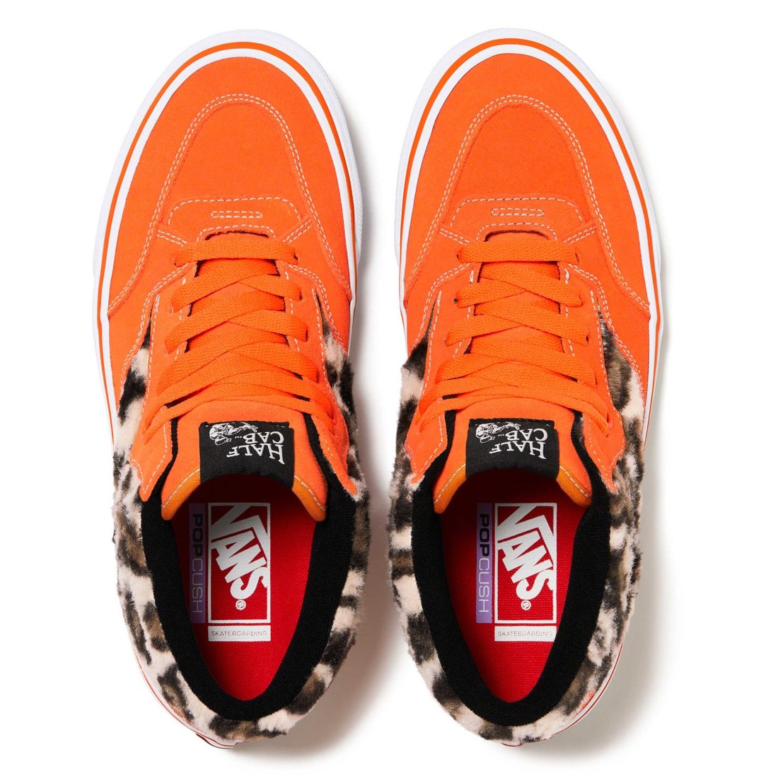 Details on Supreme Vans Leopard Half Cab Orange from fall winter
                                                    2023 (Price is $110)