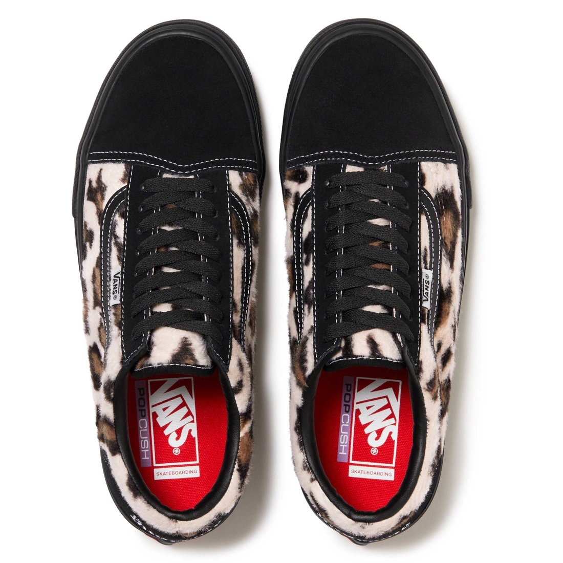 Details on Supreme Vans Leopard Old Skool Black from fall winter
                                                    2023 (Price is $98)