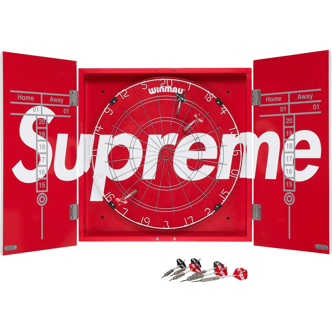 Details on Supreme Winmau Dartboard Set White from fall winter
                                                    2023 (Price is $498)