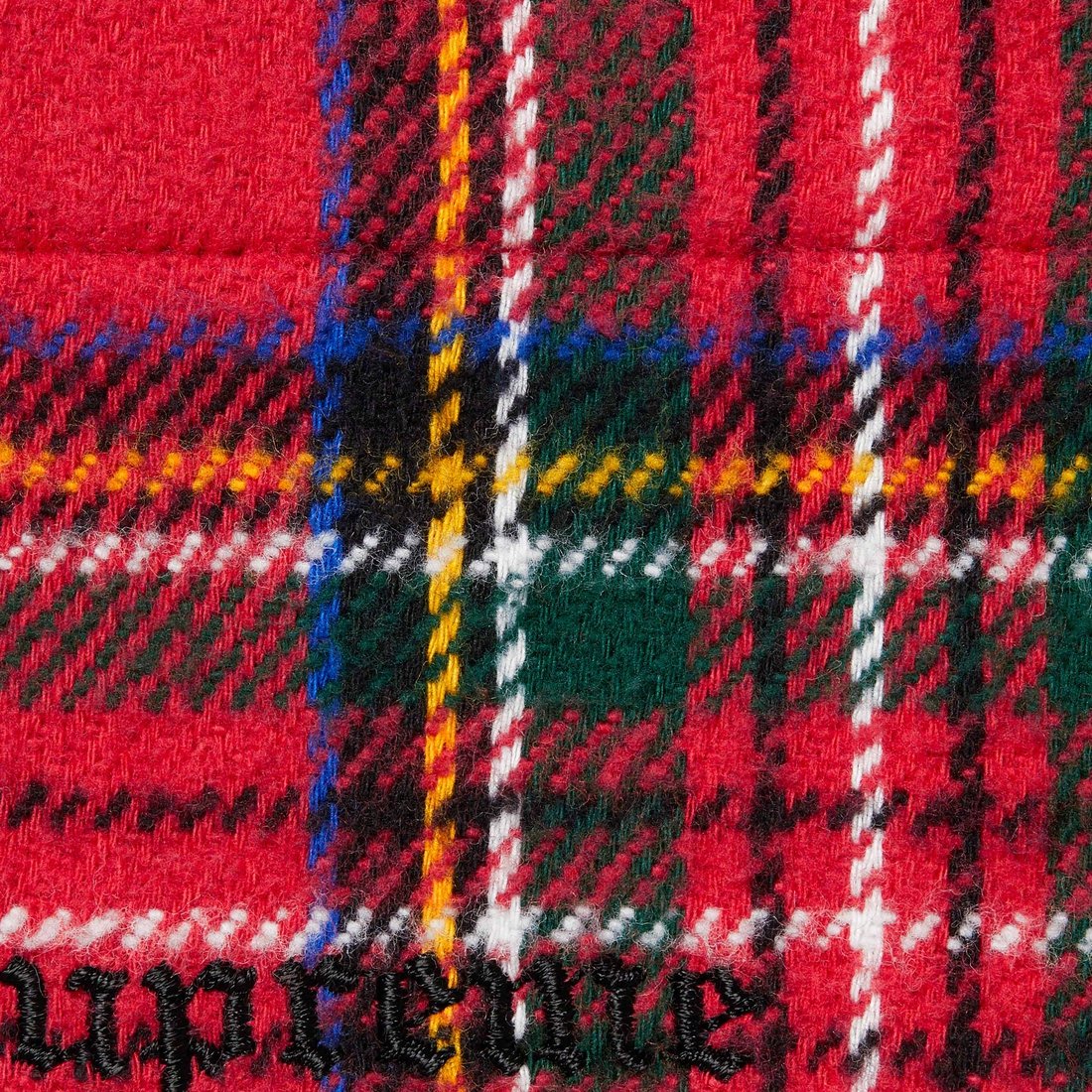 Details on Tartan Flannel Hooded Shirt Red from fall winter
                                                    2023 (Price is $148)