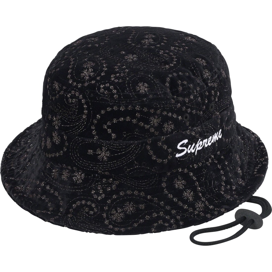 Details on Velvet Paisley Boonie Black from fall winter
                                                    2023 (Price is $68)