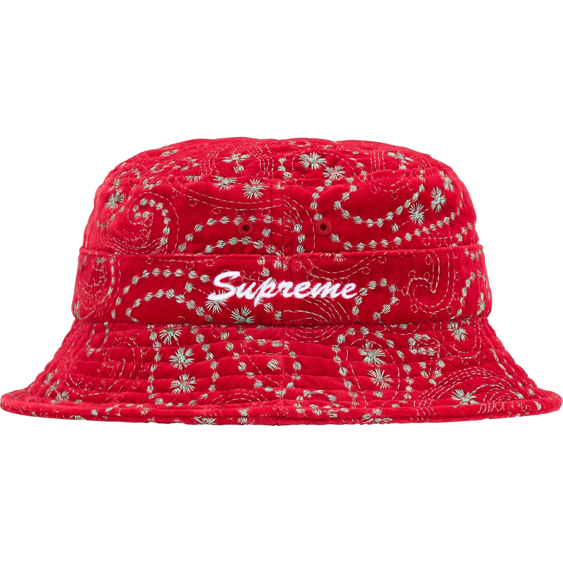 Details on Velvet Paisley Boonie Red from fall winter
                                                    2023 (Price is $68)