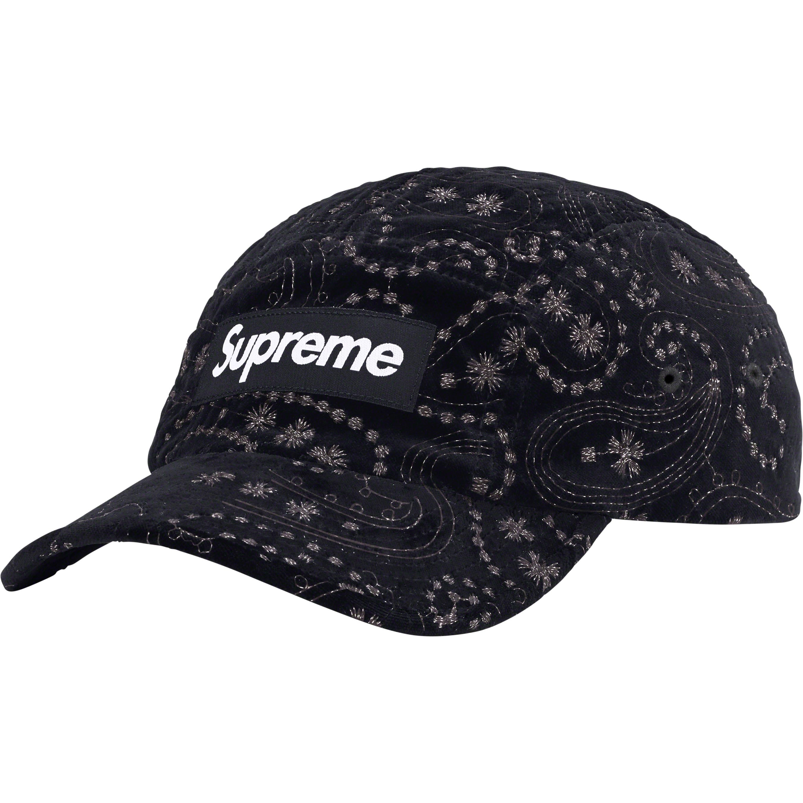 Velvet Paisley Camp Cap - fall winter 2023 - Supreme