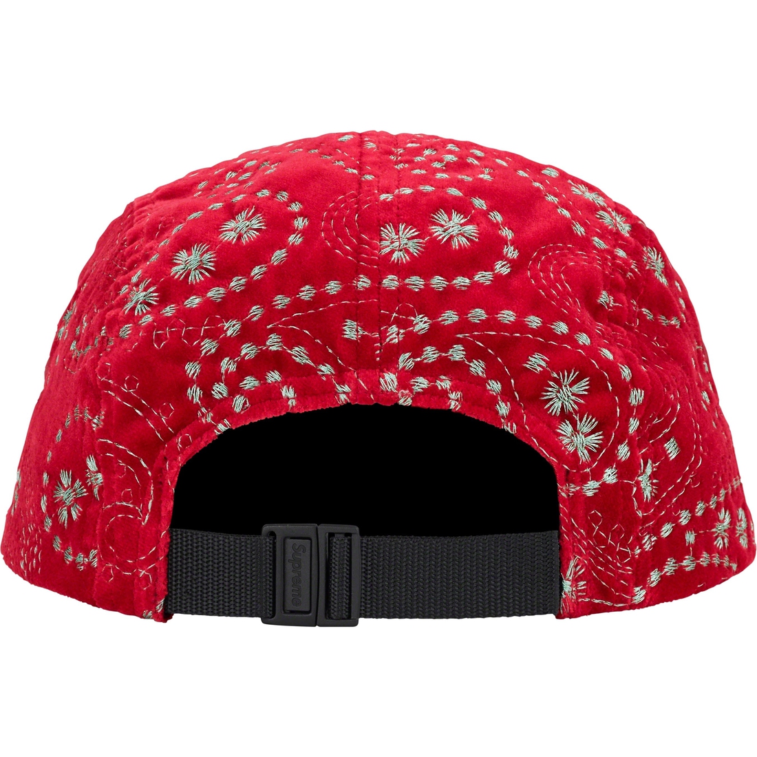 Details on Velvet Paisley Camp Cap Red from fall winter
                                                    2023 (Price is $58)