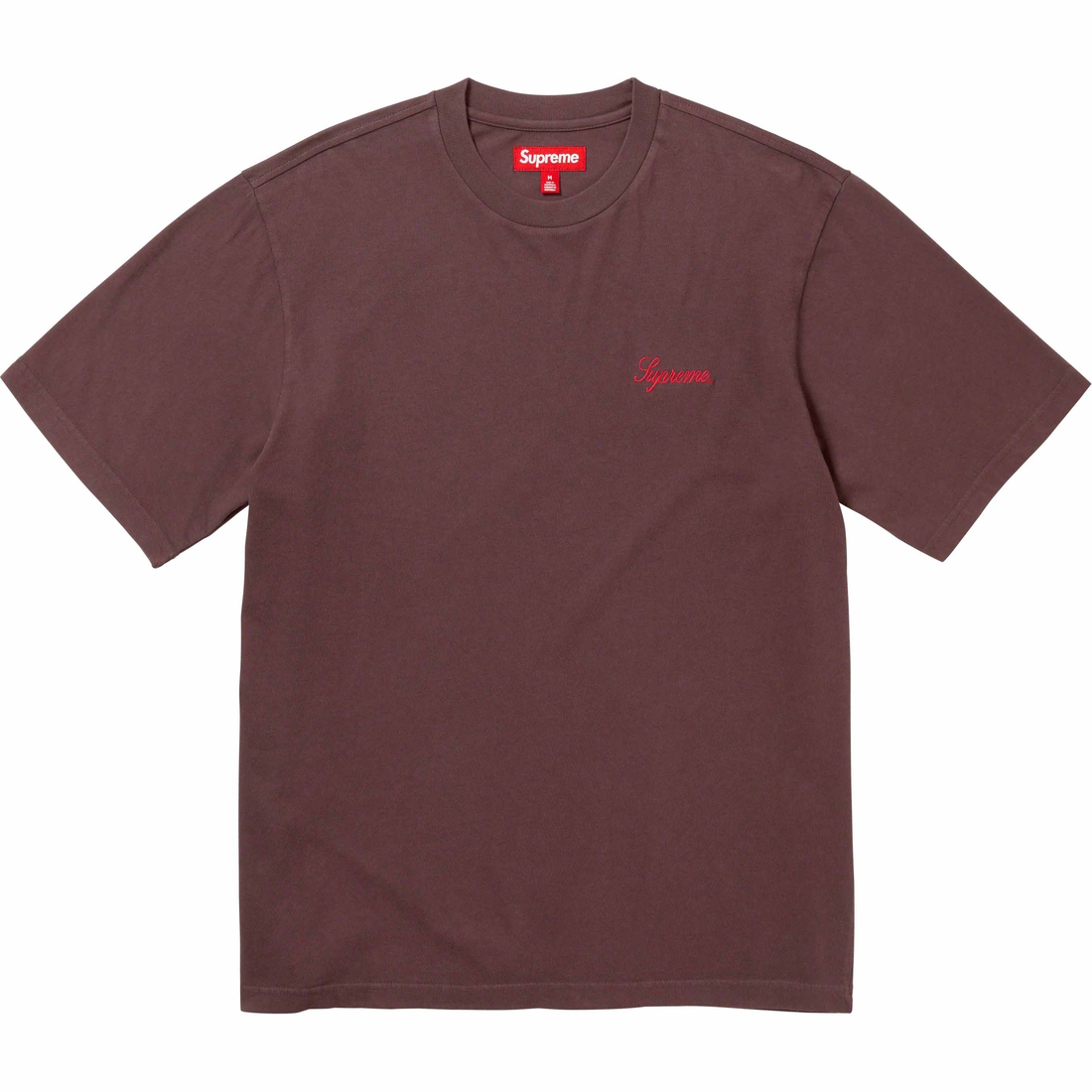 Details on Washed Script S S Top Dark Brown from fall winter
                                                    2023 (Price is $54)