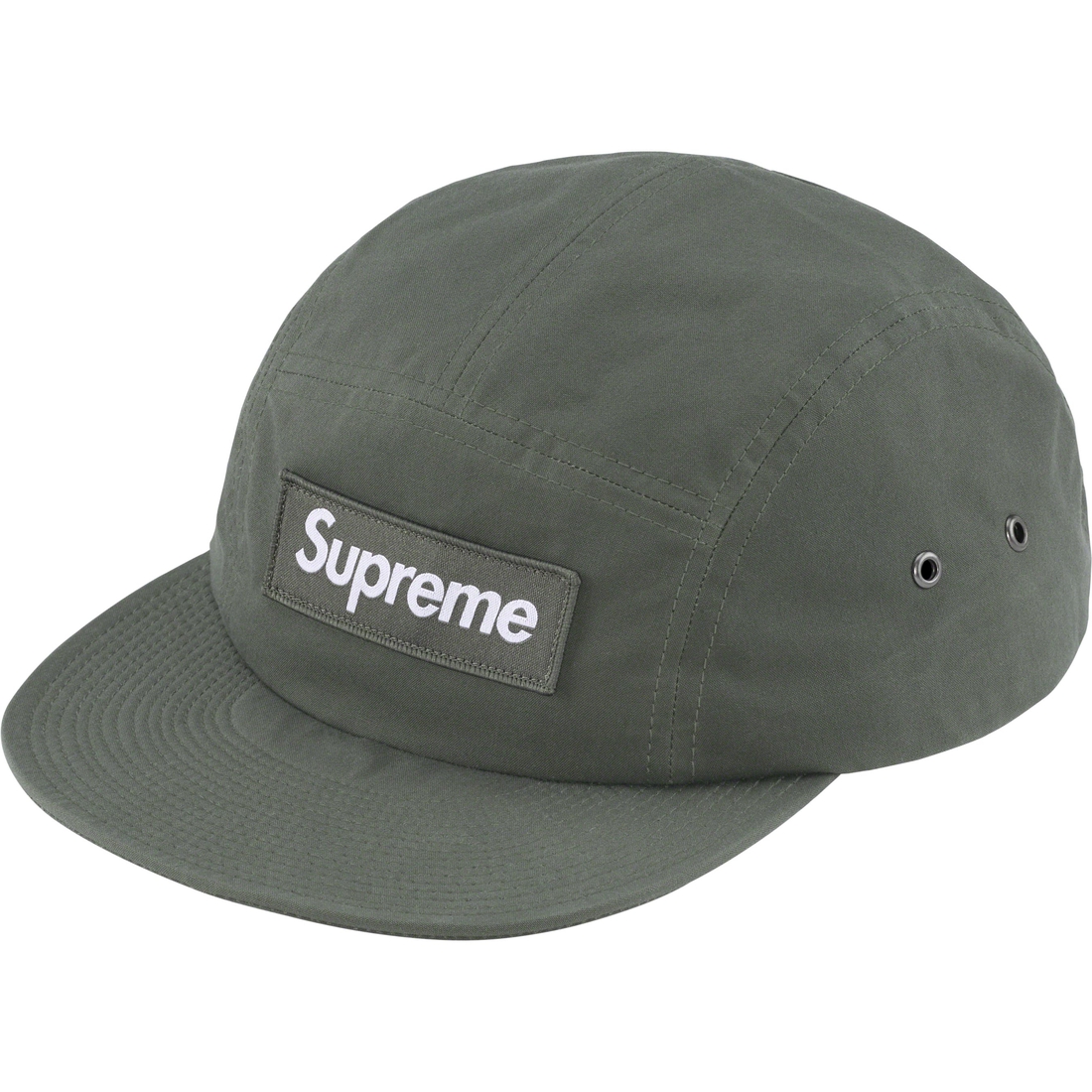 Details on Waxed Cotton Camp Cap Olive from fall winter 2023 (Price is $48)