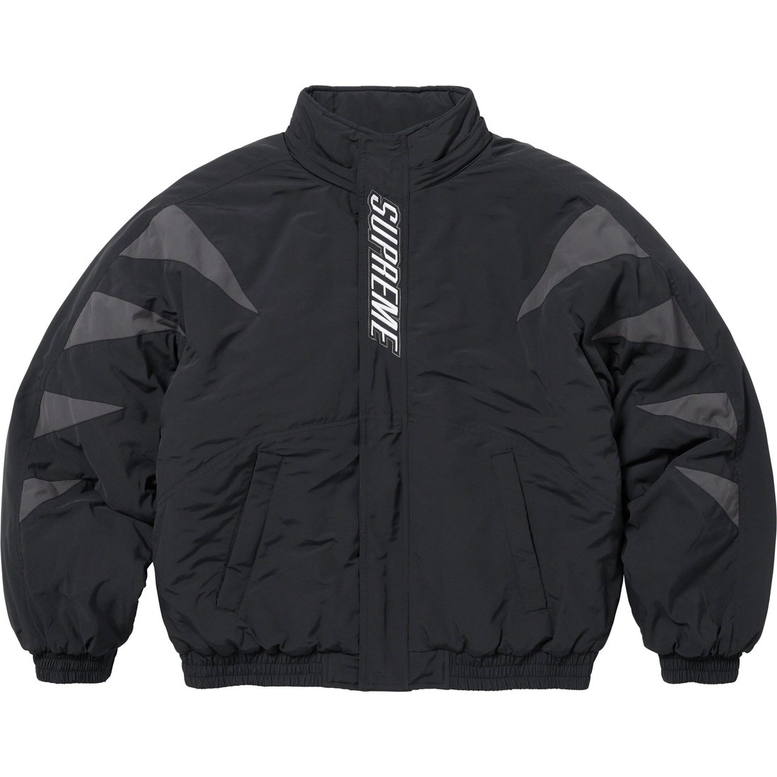 Details on Wildcat Sideline Puffer Jacket Black from fall winter
                                                    2023 (Price is $248)