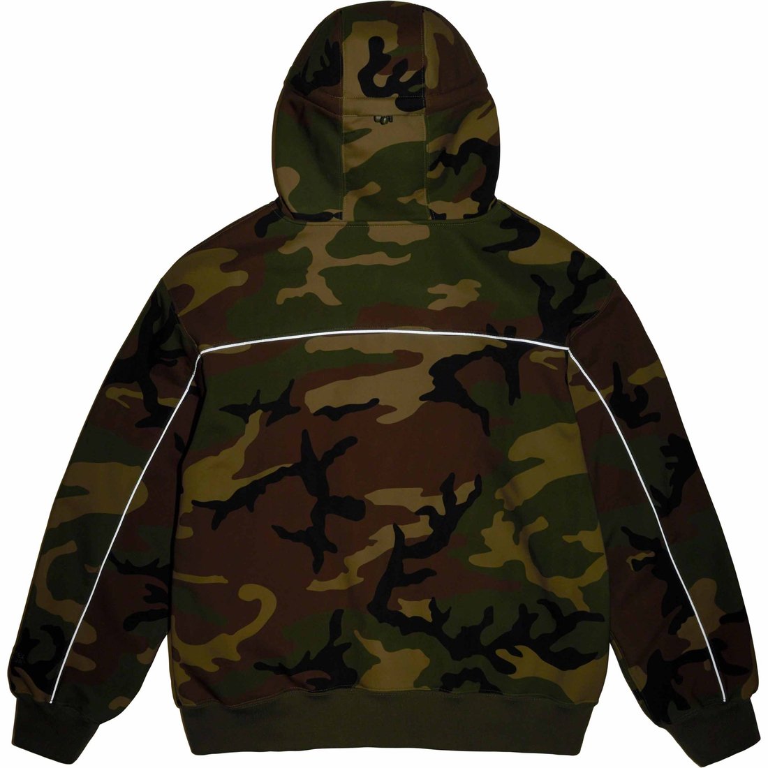 Details on WINDSTOPPER Zip Up Hooded Sweatshirt Woodland Camo from fall winter
                                                    2023 (Price is $198)