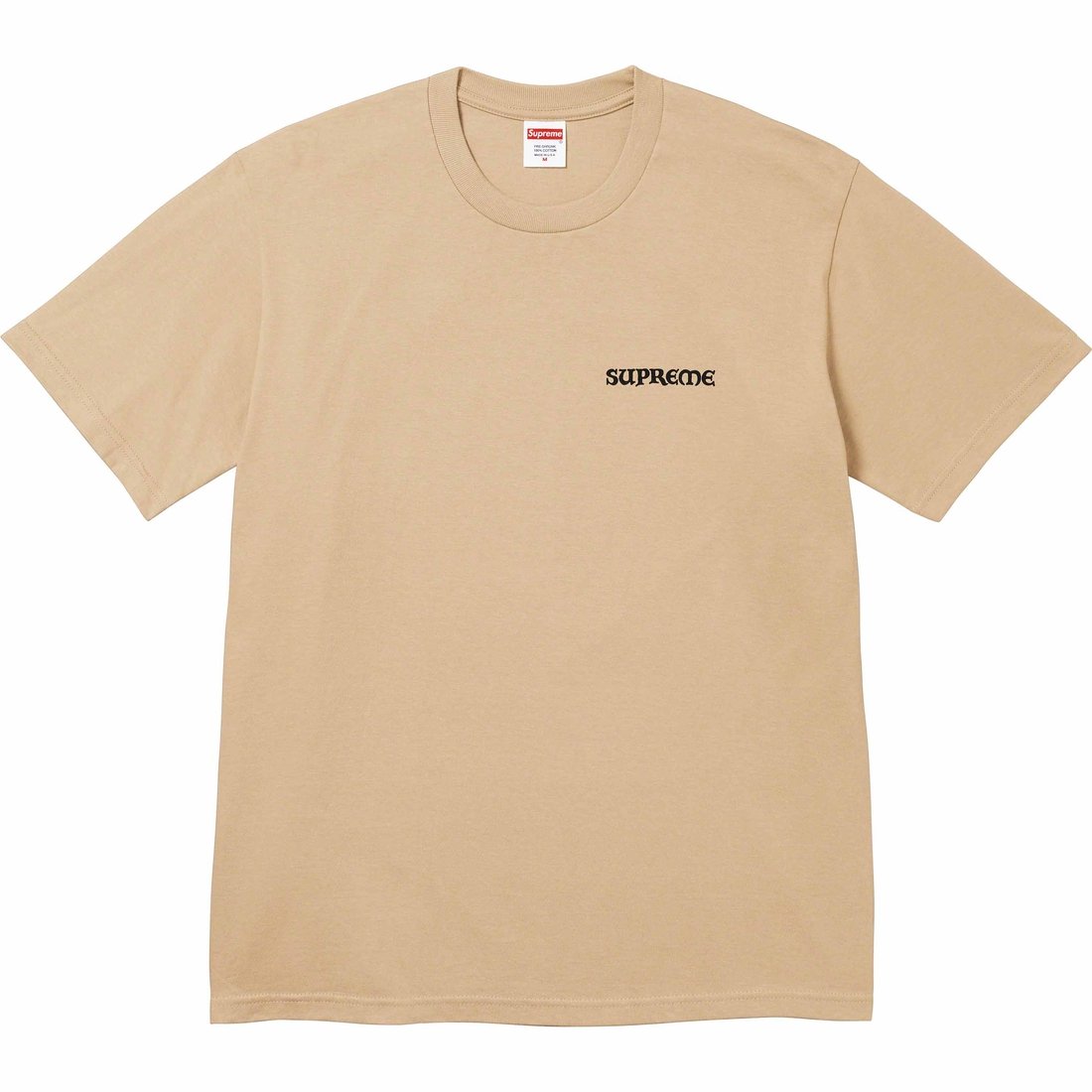 Details on Worship Tee Khaki from fall winter 2023 (Price is $40)