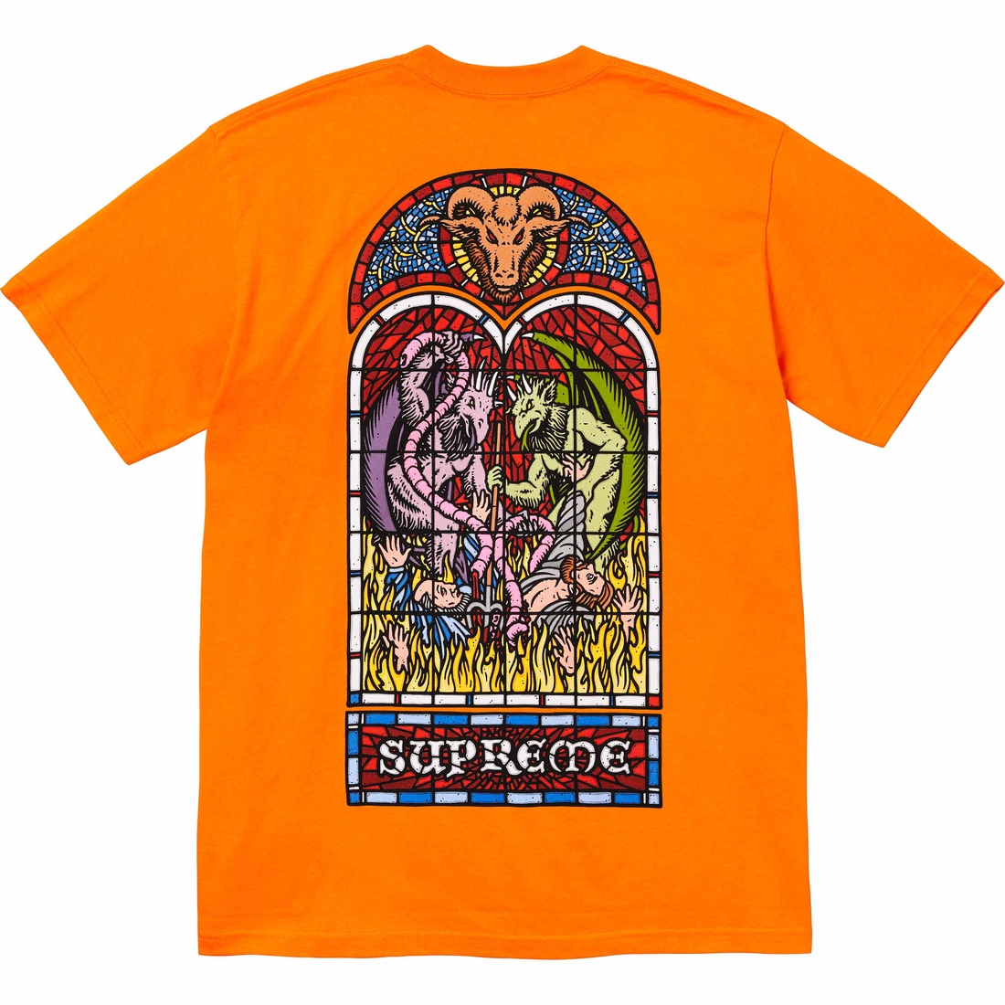 Details on Worship Tee Orange from fall winter
                                                    2023 (Price is $40)