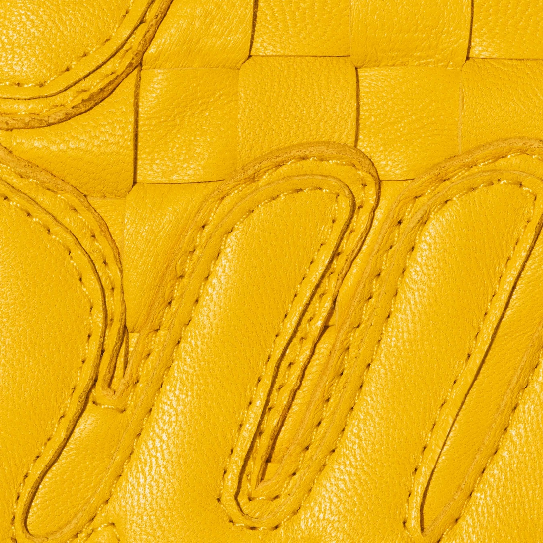 Details on Woven Leather Varsity Jacket Yellow from fall winter
                                                    2023 (Price is $798)