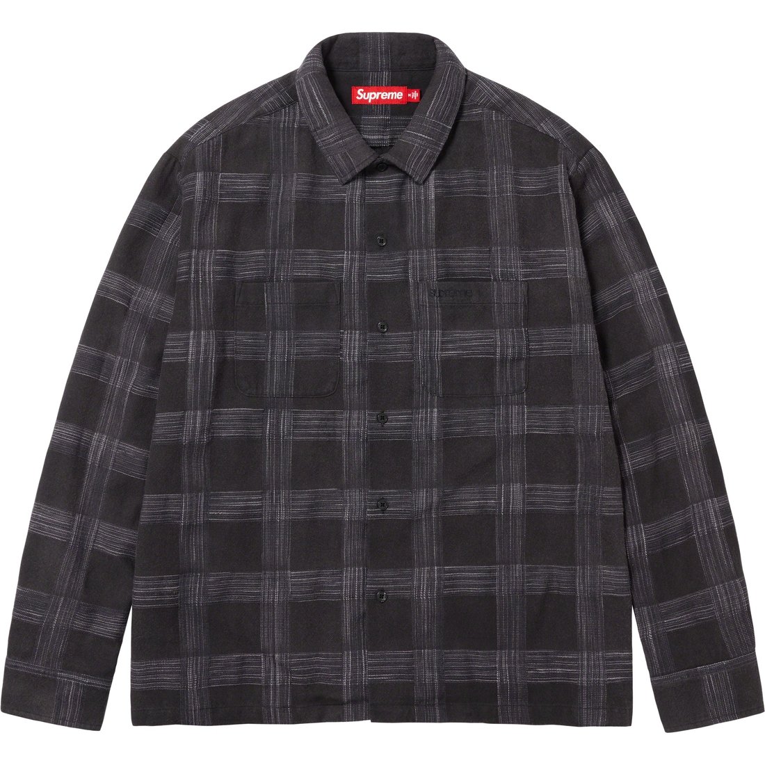 Details on Woven Plaid Shirt Black from fall winter
                                                    2023 (Price is $138)