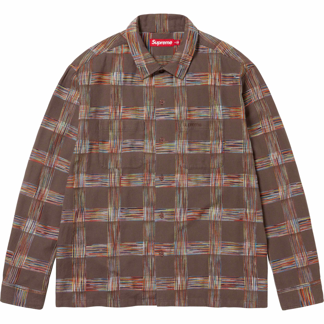 Details on Woven Plaid Shirt Light Brown from fall winter
                                                    2023 (Price is $138)