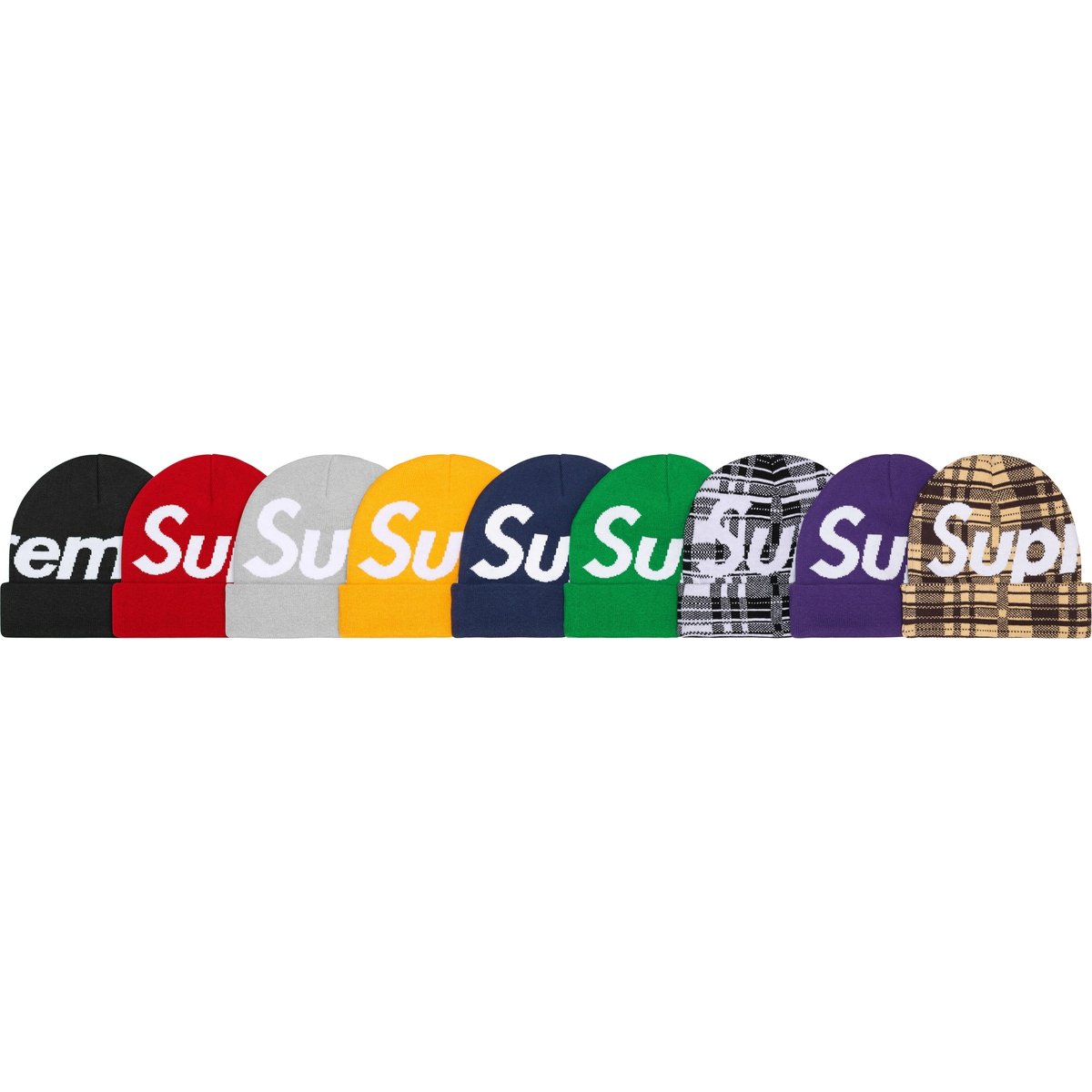 Supreme Big Logo Beanie for fall winter 23 season