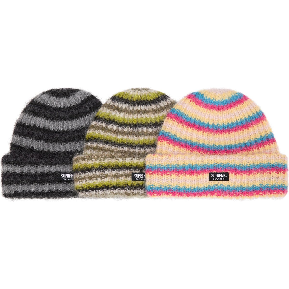 Supreme Loose Stripe Beanie for fall winter 23 season