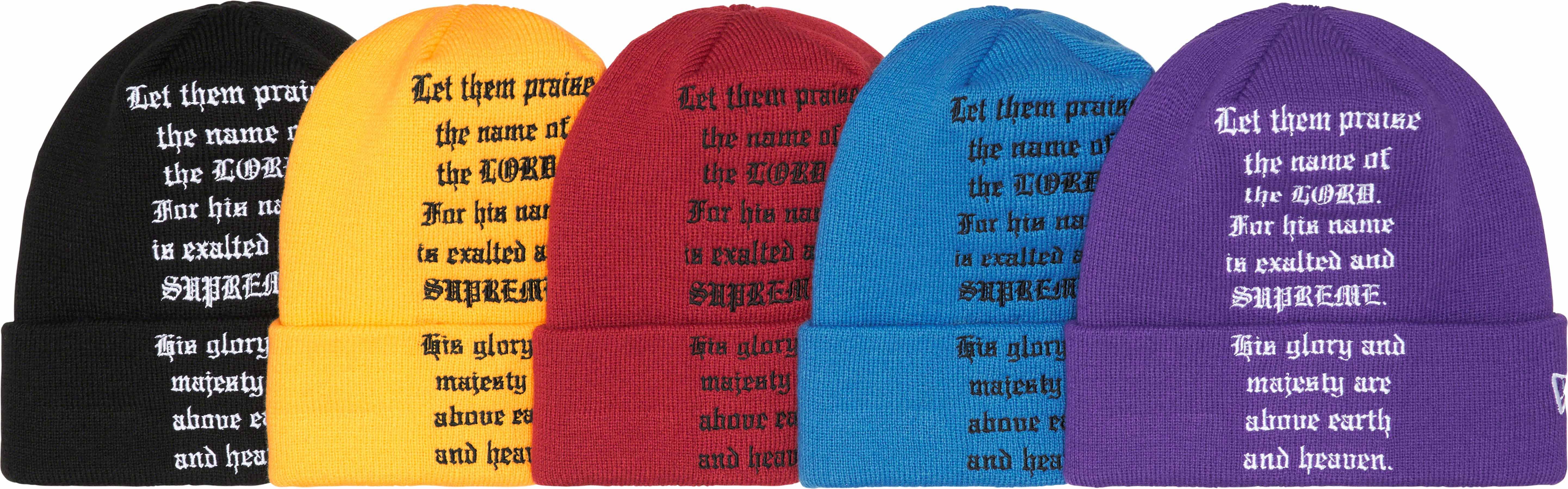 New Era Psalm Beanie - fall winter 2023 - Supreme