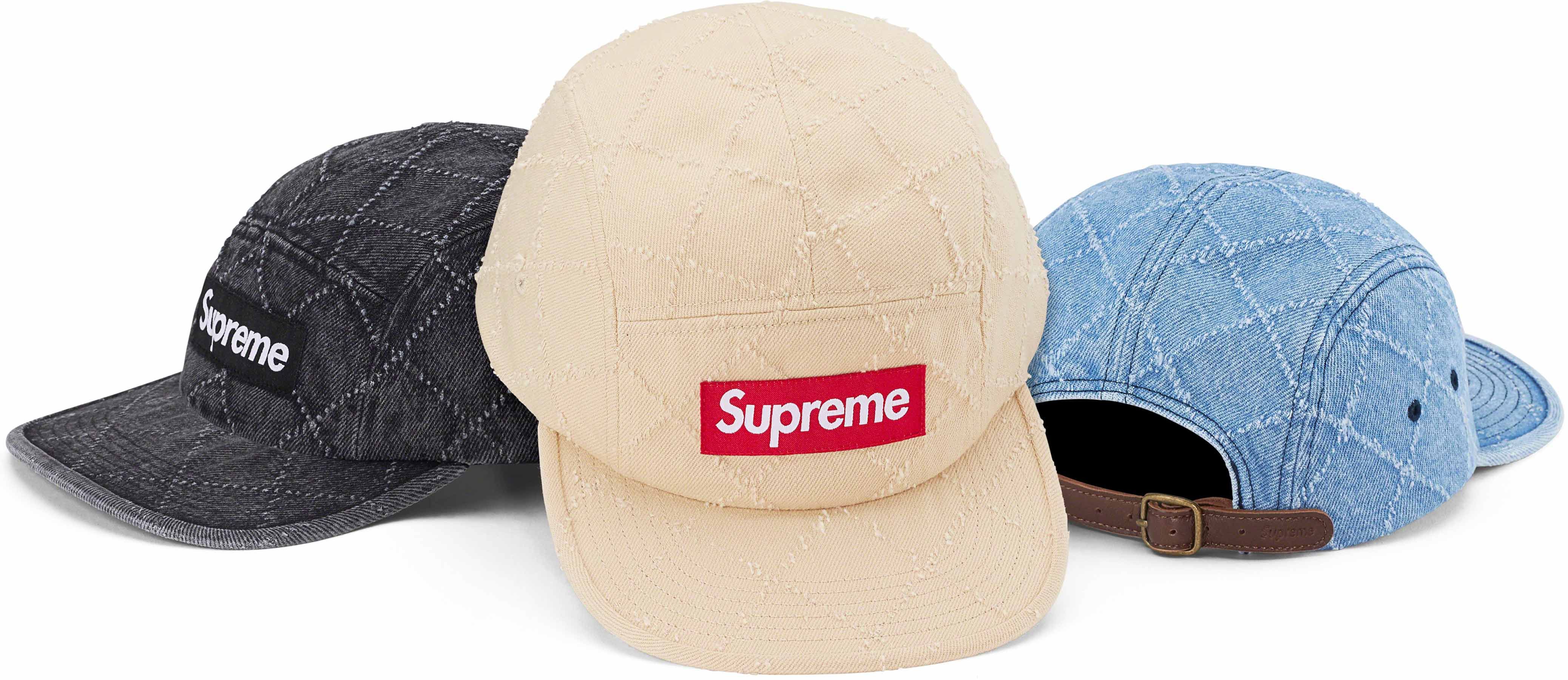 Punched Denim Camp Cap - fall winter 2023 - Supreme