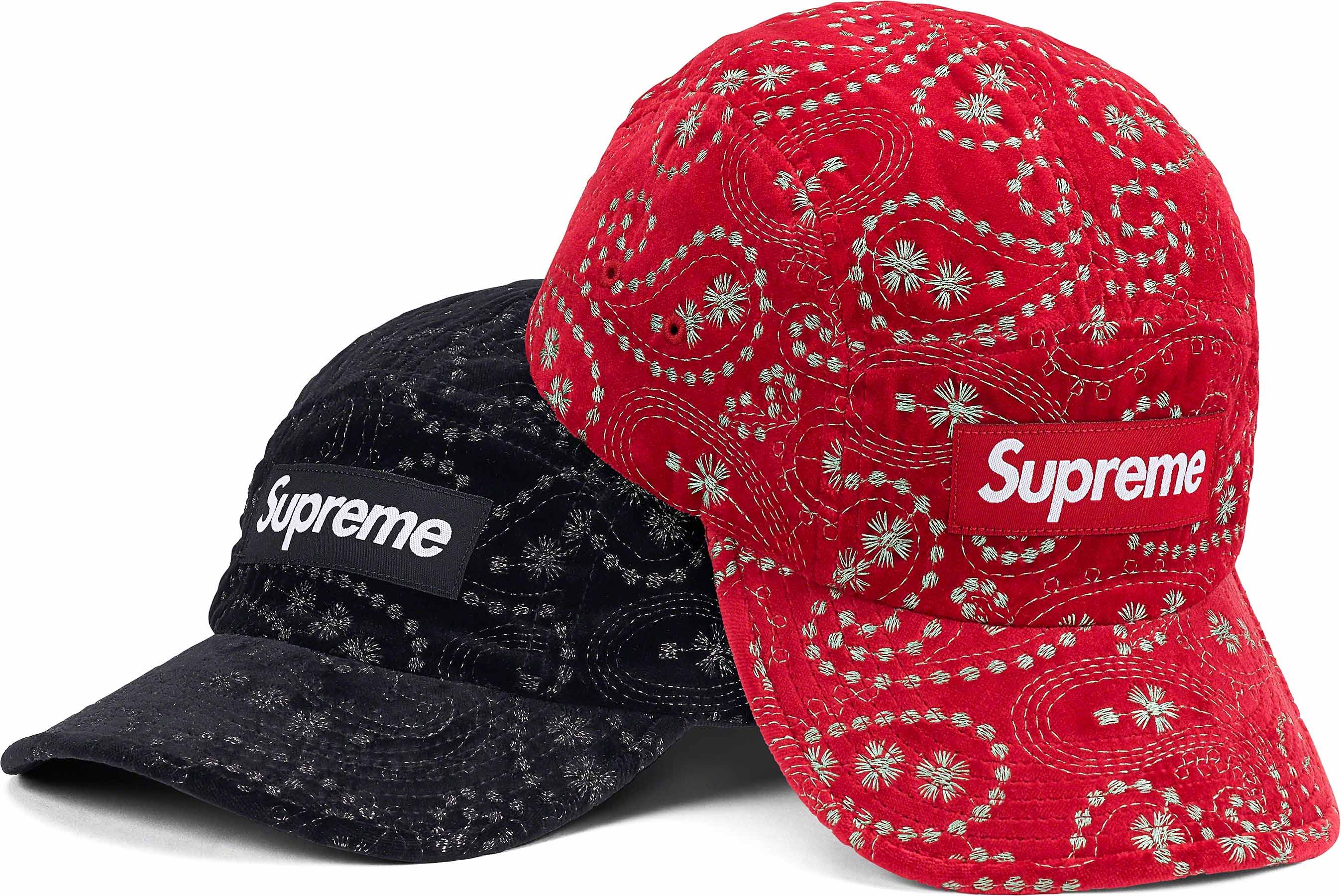 SUPREME Velvet Paisley Camp Cap　ペイズリー