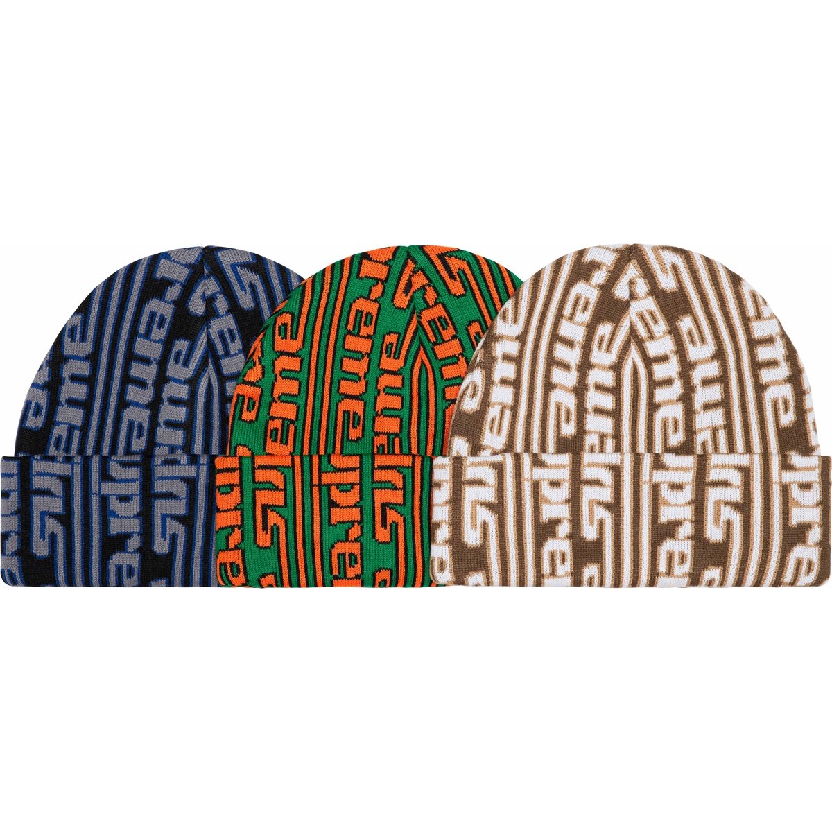 Supreme Vertical Logo Beanie for fall winter 23 season