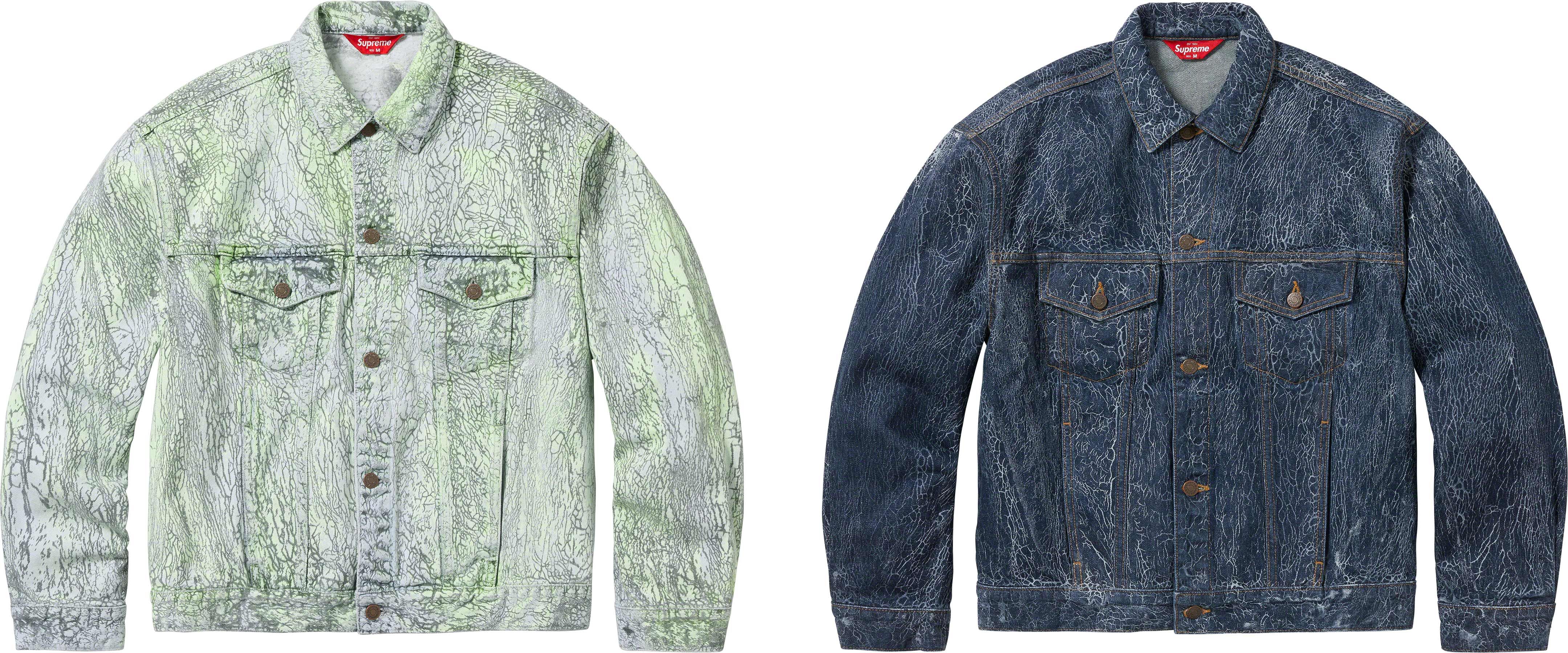 Supreme Crackle Denim Trucker Jacket 'Multicolor