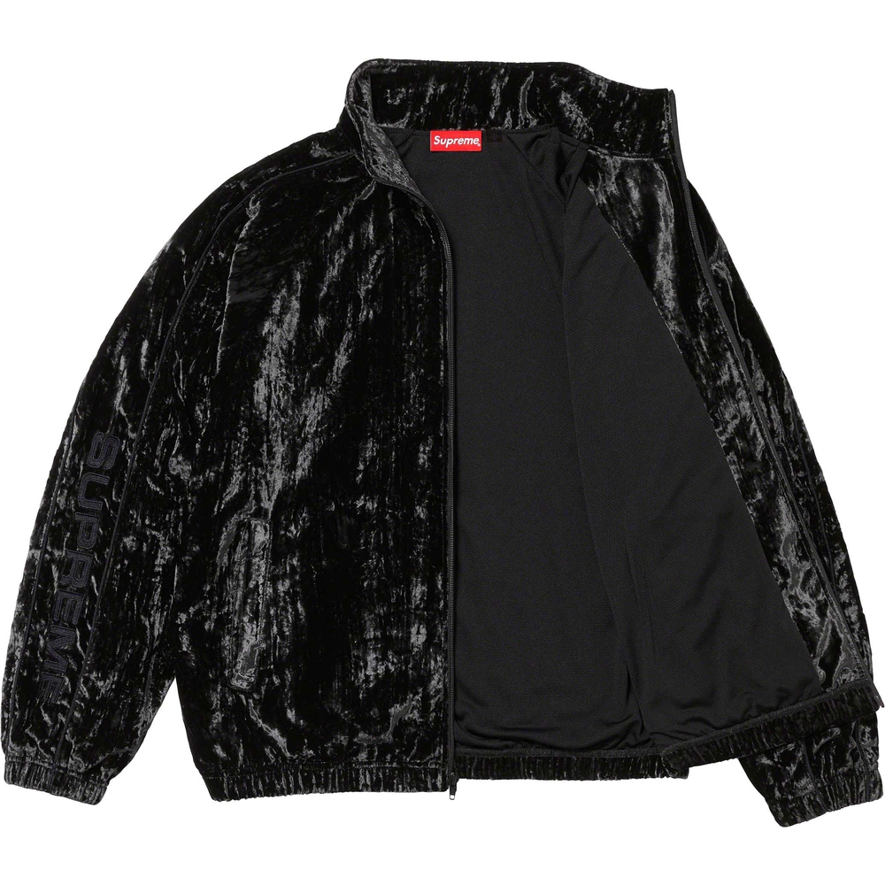 Details on Crushed Velvet Track Jacket  from fall winter
                                                    2023 (Price is $158)