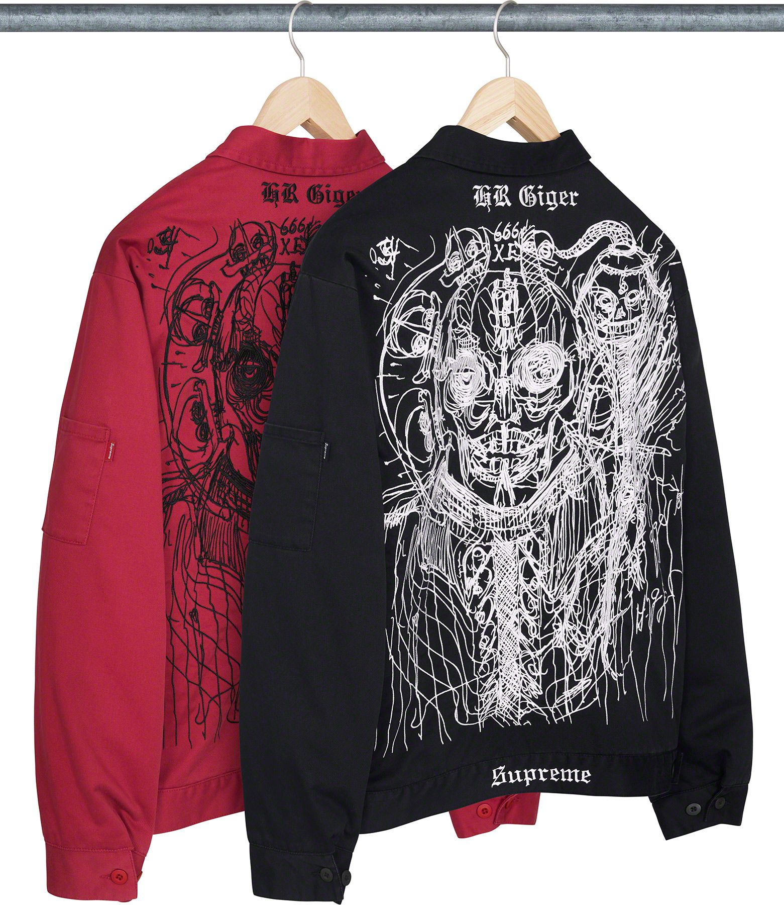 H.R. Giger Embroidered Work Jacket - fall winter 2023 - Supreme