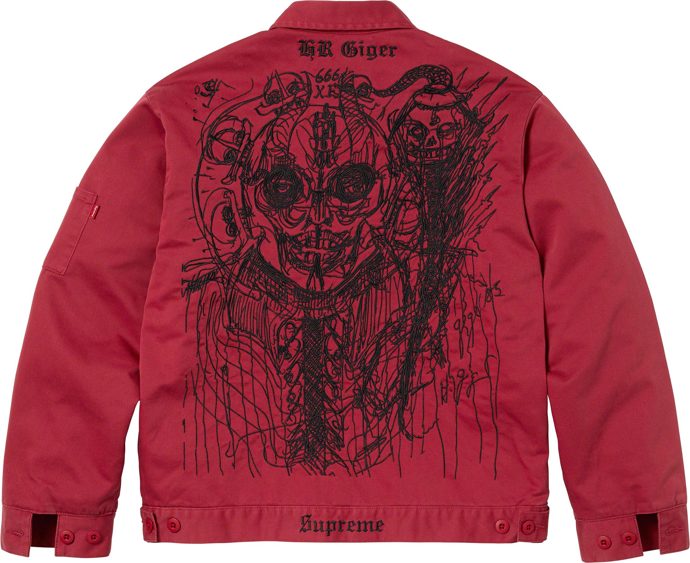 H.R. Giger Embroidered Work Jacket - fall winter 2023 - Supreme
