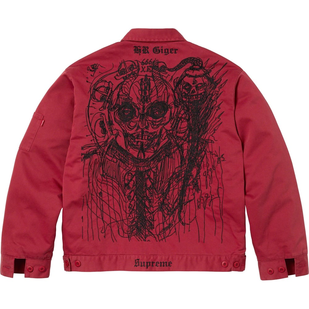 Details on H.R. Giger Embroidered Work Jacket  from fall winter
                                                    2023 (Price is $298)