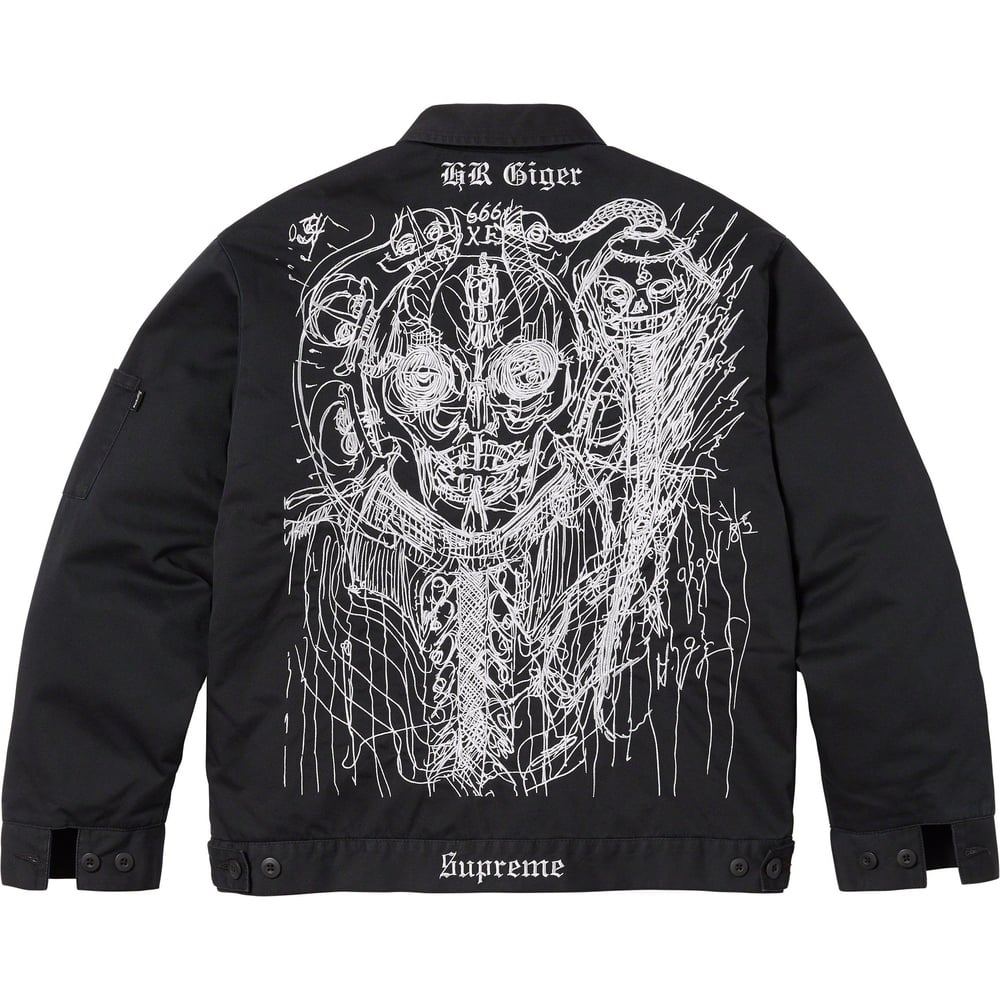 Details on H.R. Giger Embroidered Work Jacket  from fall winter
                                                    2023 (Price is $298)