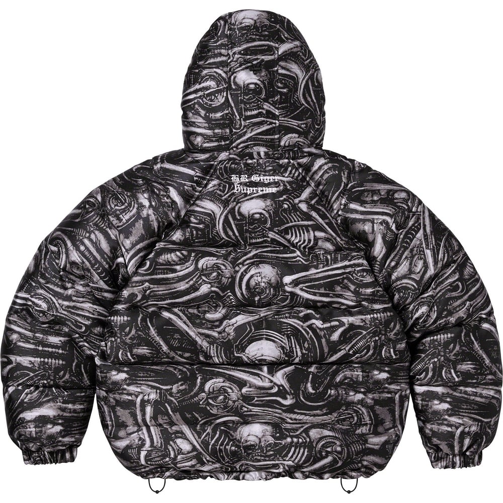 Details on H.R. Giger Jacquard Down Puffer Jacket  from fall winter
                                                    2023 (Price is $498)